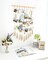 Boho Macrame Hanging Photo Display with 40 Wood Clips, 37" L x 23.6''W (Large)